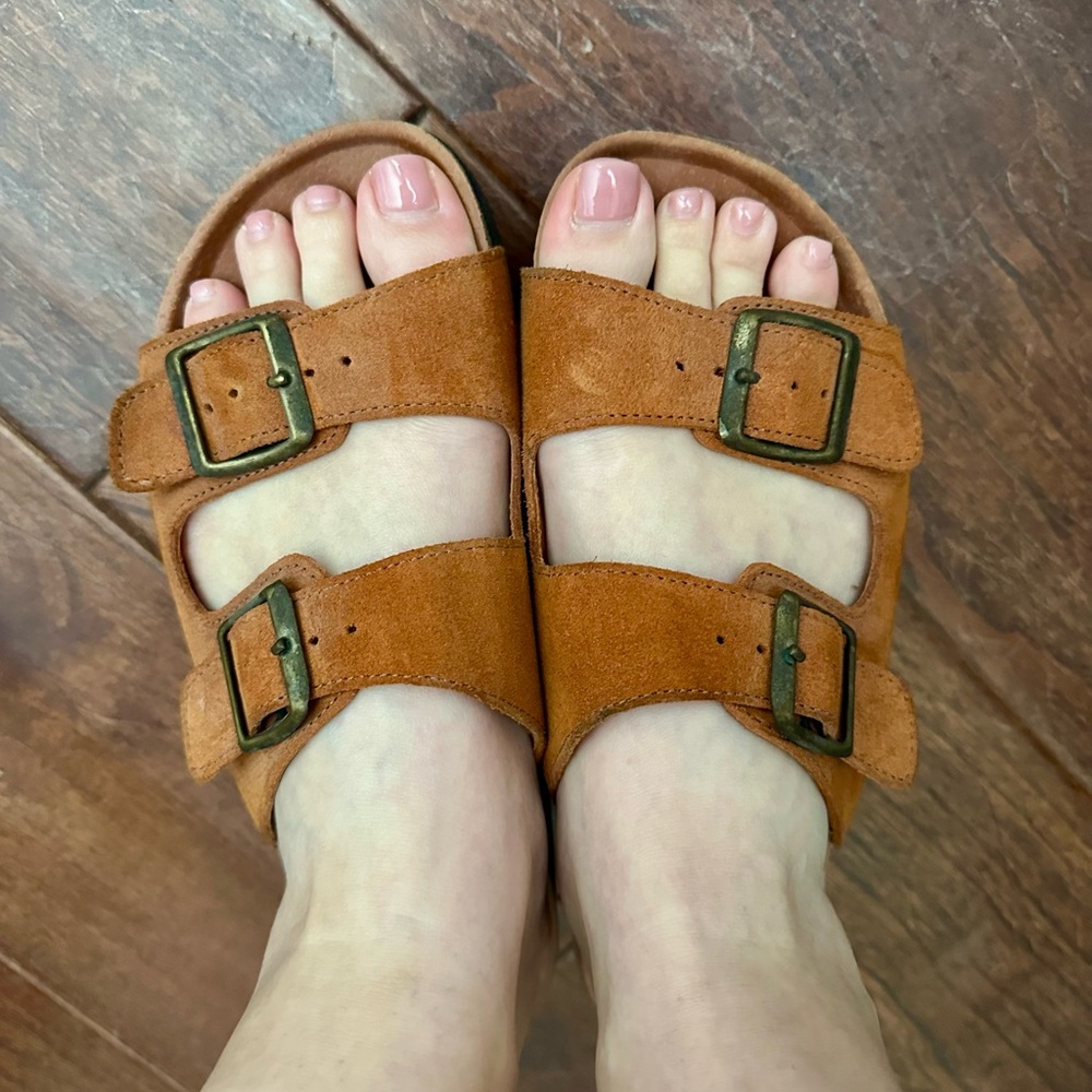 Sixtyseven Leather Platform Slides
